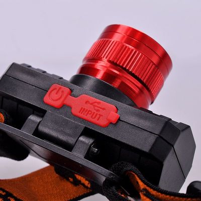 Solight LED čelová nabíjecí svítilna, 3W,150lm, zoom, Li-ion, USB
