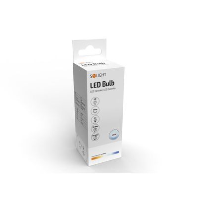 Solight LED žárovka, svíčka, 6W, E14, 6000K, 510lm