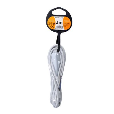 Solight flexo kabel, 2m, 2 x 0,75mm2, bílá, plochá, vypínač