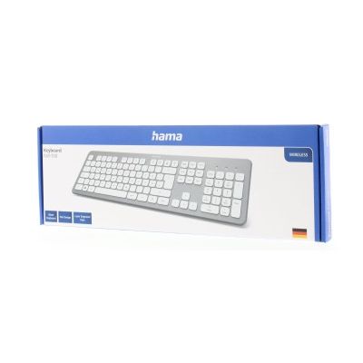 Hama bezdrátová klávesnice KW-700, stříbrná/bílá