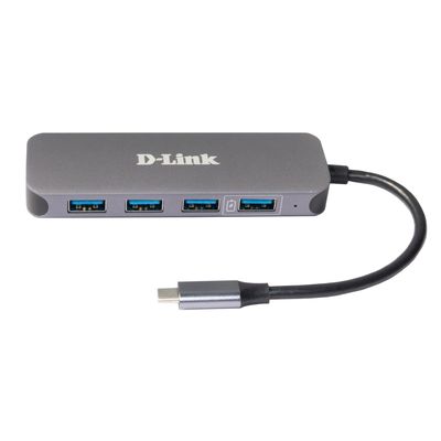 D-Link USB-C to 4-Port USB 3.0 Hub with Power Delivery (DUB-2340)
