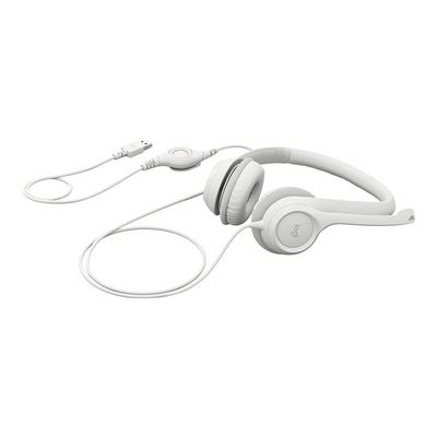 Logitech H390 USB Computer Headset, Off-White