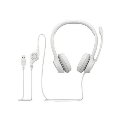 Logitech H390 USB Computer Headset, Off-White