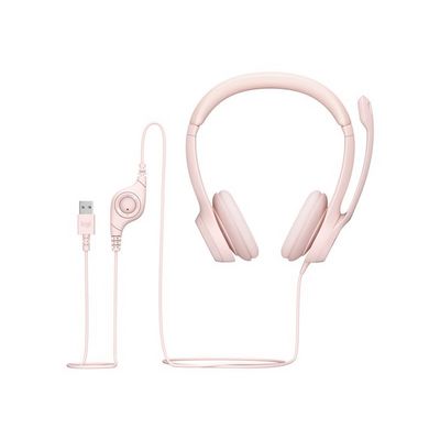 Logitech H390 USB Computer Headset, Rose