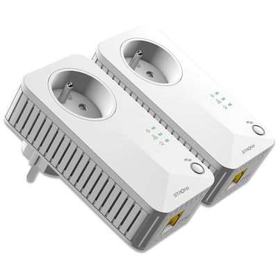 Strong sada 2x adaptérů Powerline 600 DUO FR/ Powerline 600 Mbit/s/ 1x LAN/ bílý