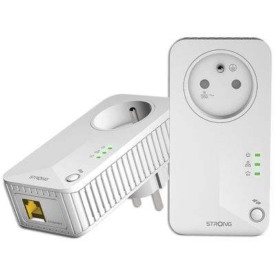 Strong sada 2x adaptérů Powerline 600 DUO FR/ Powerline 600 Mbit/s/ 1x LAN/ bílý