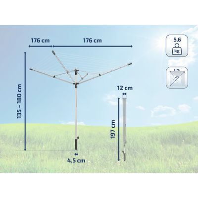 Leifheit 85360 Venkovní sušák na prádlo LinoPush 500