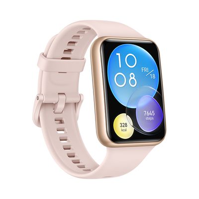 Huawei Watch Fit 2 Active Gold + Sakura Pink Silicone Strap