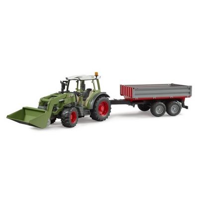 Bruder Traktor Fendt Vario 211 s čelním nakladačem a sklápěcím přívěsem