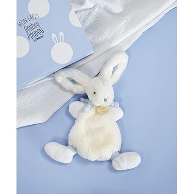 Doudou Dárková sada - Plyšový králíček modrý 26 cm