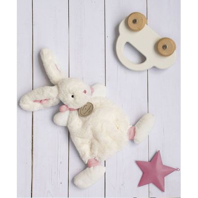 Doudou Dárková sada - Plyšový králíček růžový 26 cm