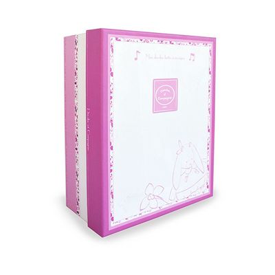Doudou Dárková sada - Hudební hračka růžový králíček 17 cm