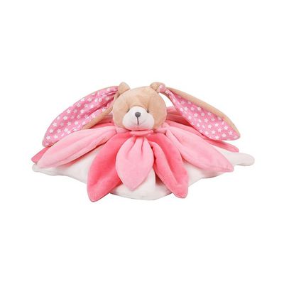 Doudou Dárková sada - plyšový muchláček králíček růžový 28 cm