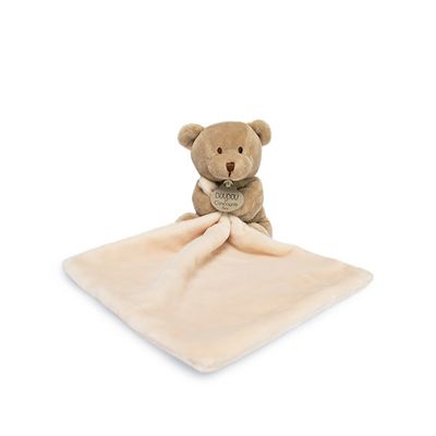 Doudou Dárková sada - medvídek s muchláčkem 10 cm