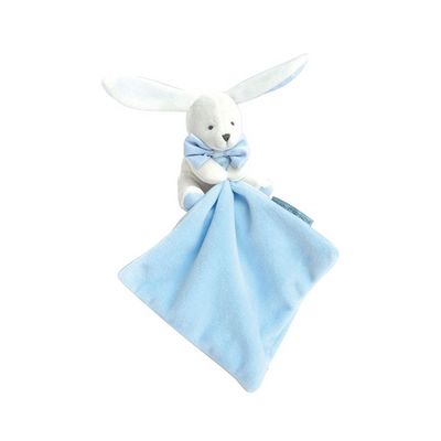 Doudou Dárková sada modrá - králíček s muchláčkem 10 cm