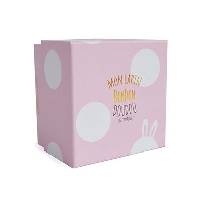 Doudou Dárková sada - Plyšový králíček růžový 16 cm