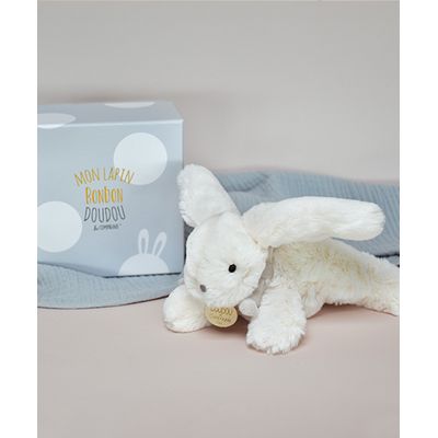 Doudou Dárková sada - Plyšový králíček béžový 16 cm