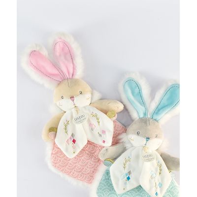 Doudou Dárková sada - Hračka tyrkysový kamarád králíček 24 cm