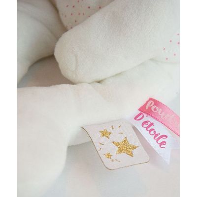 Doudou Dárková sada - Plyšová hračka růžový zajíček - hvězda 25 cm