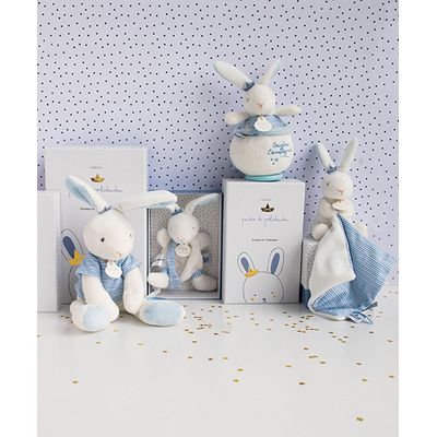 Doudou Dárková sada - Plyšový králíček námořník hrající melodii 14 cm