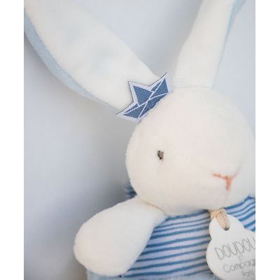 Doudou Dárková sada - Plyšový králíček námořník hrající melodii 14 cm