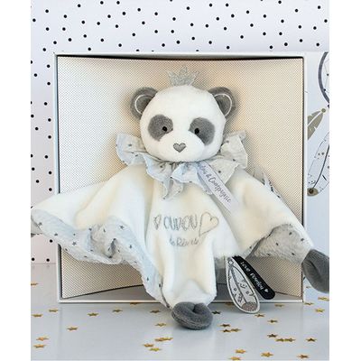 Doudou Dárková sada - plyšový muchláček panda 20 cm