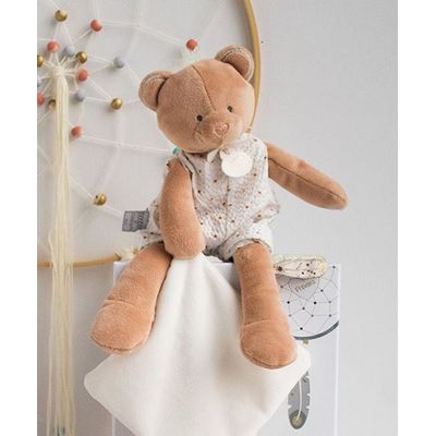 Doudou Dárková sada - plyšová hračka medvídek s dečkou 28 cm