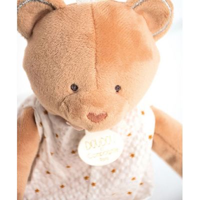 Doudou Dárková sada - plyšová hračka medvídek s dečkou 28 cm
