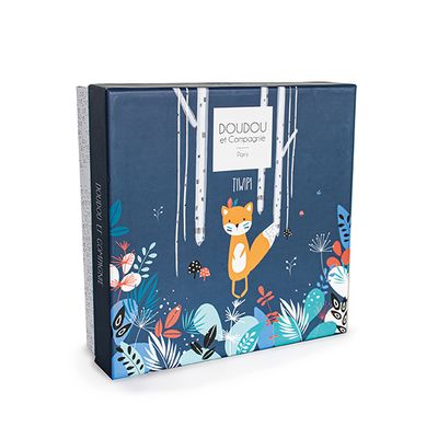 Doudou Dárková sada Tiwipi - plyšová liška muchláček 23 cm