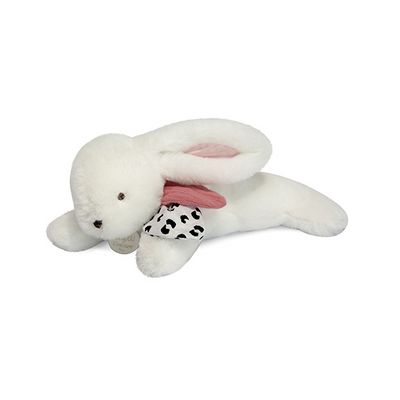 Doudou Dárková sada - Plyšový králíček s růžovou bambulkou 25 cm