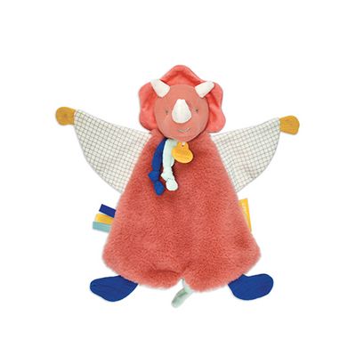 Doudou Dárková sada - Plyšový muchláček dinosaurus oranžový 25 cm