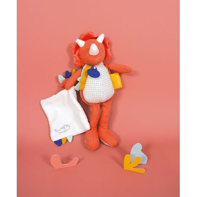 Doudou Dárková sada - dinosaurus s dečkou 25 cm