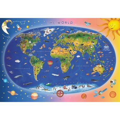 Dino Puzzle Dětská mapa 300 XL dílků