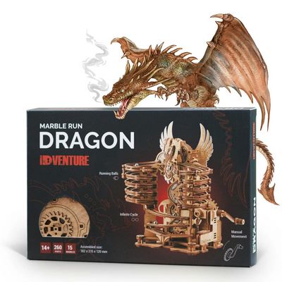 iDventure 3D dřevěná skládačka Kuličková dráha Drak