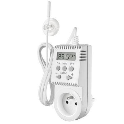 ELEKTROBOCK teplotně spínací digitální zásuvka s externím čidlem teploty TS05