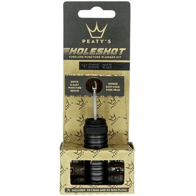 PEATYS HOLESHOT TUBELESS PUNCTURE PLUGGER KIT - BLACK (PPR-TPP-BLK-12)