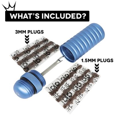 PEATYS HOLESHOT TUBELESS PUNCTURE PLUGGER KIT - BLACK (PPR-TPP-BLK-12)