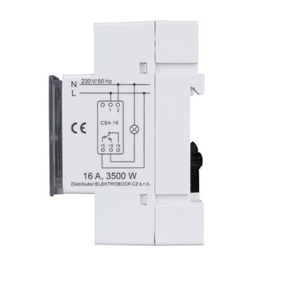 ELEKTROBOCK časový spínač na DIN lištu CS4-16