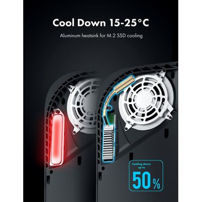 Graugear M.2 NVMe SSD Heatpipe Chladič Heatpipe s krytem pro PlayStation 5