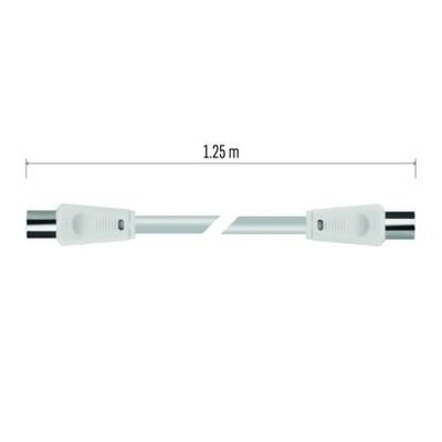 Anténní koaxiální kabel stíněný 1,25m – rovné vidlice