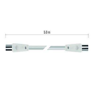 Anténní koaxiální kabel stíněný 5m – rovné vidlice