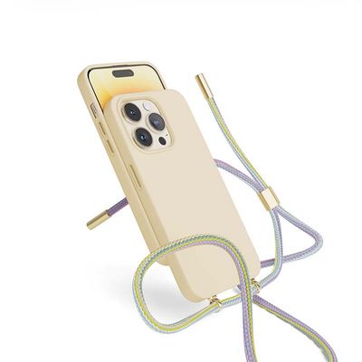 EPICO silikonový kryt se šňůrkou pro iPhone 14 Plus (6,7) - růžová