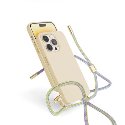 EPICO silikonový kryt se šňůrkou pro iPhone 14 Plus (6,7) - růžová