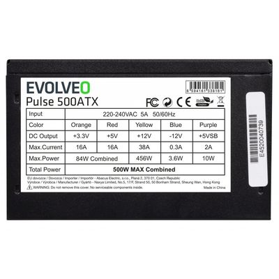 EVOLVEO Pulse 500ATX, 500W/ATX, tichý, bulk