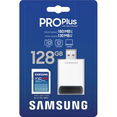 Samsung SDXC 128GB PRO Plus + USB adaptér