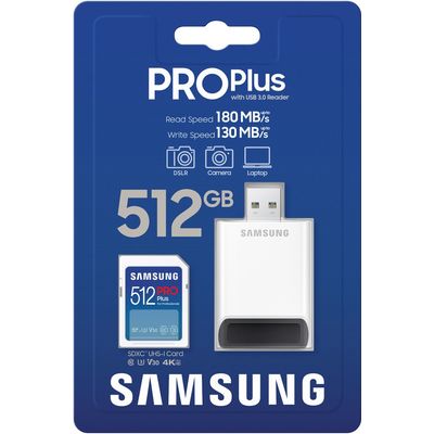 Samsung SDXC 512GB PRO Plus + USB adaptér