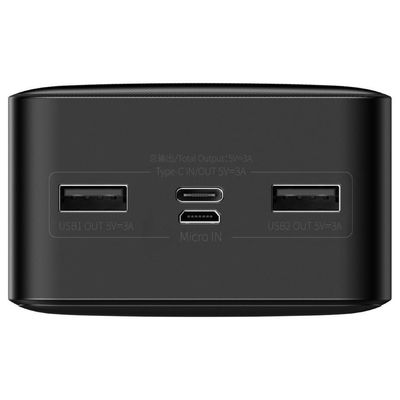 Baseus Bipow powerbanka s digitálním displejem 30000mAh 15W černá
