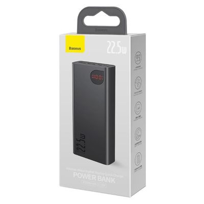 Baseus Adaman kovová powerbanka s digitálním displejem QC 20000mAh 22.5W, černá