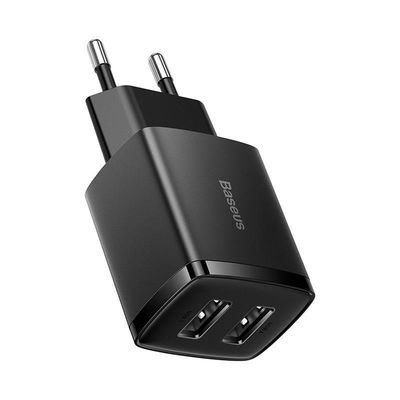 Baseus kompaktní nabíječka 2U 10.5W černá