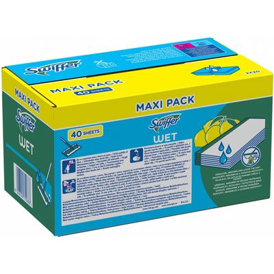 Swiffer Wet Citrus Fresh Náhradní vlhčené ubrousky na podlahu, 40 ks